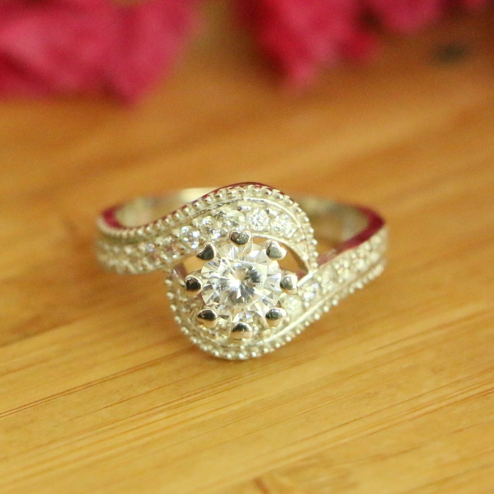 Sterling Silver Cubic Zirconia Wedding Jewelry# - Picture 2 of 8